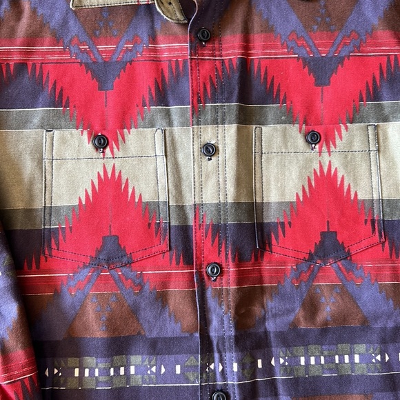 Aztec print button up - Picture 2 of 7